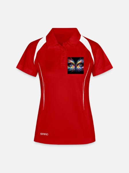 Eyes 2 - Women's Polo breathable - white/navy