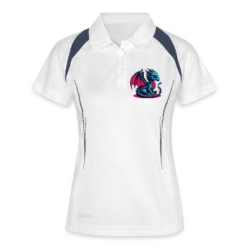 Dragon - Polo respirant Femme - blanc/marine - Devant