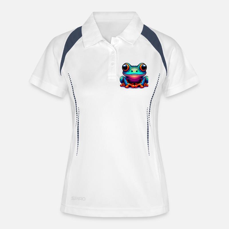 Frog - Women's Polo breathable - white/navy