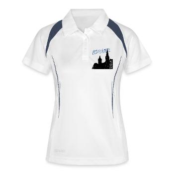 meine Stadt - Frauen Polo atmungsaktiv - Weiß/Navy - Vorne