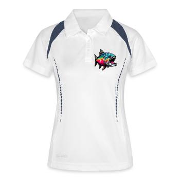 Piranha - Frauen Polo atmungsaktiv - Weiß/Navy - Vorne