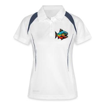 Piranha - Frauen Polo atmungsaktiv - Weiß/Navy - Vorne