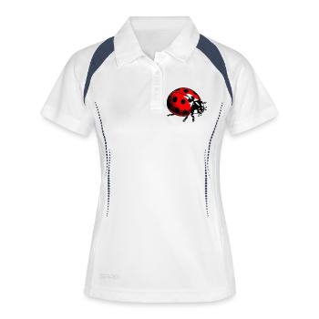 Coccinelle - Polo respirant Femme - blanc/marine - Devant