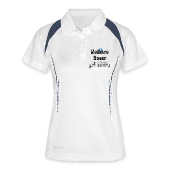 Meilleure Soeur du Monde - Polo respirant Femme - blanc/marine - Devant
