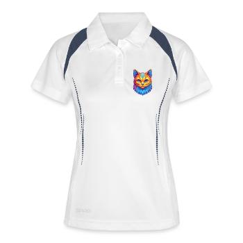 Hantilly Tiffany Cat Breed Cartoon Kawaii Animal P - Women's Polo breathable - white/navy - Front