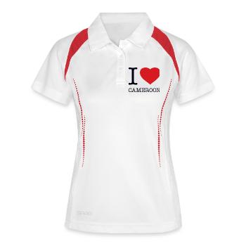 I LOVE CAMEROON Kamerun - Women's Polo breathable - white/navy - Front