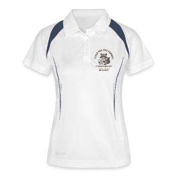 C'est pas des cernes, c'est mon côté raton laveur - Polo respirant Femme - blanc/marine - Devant