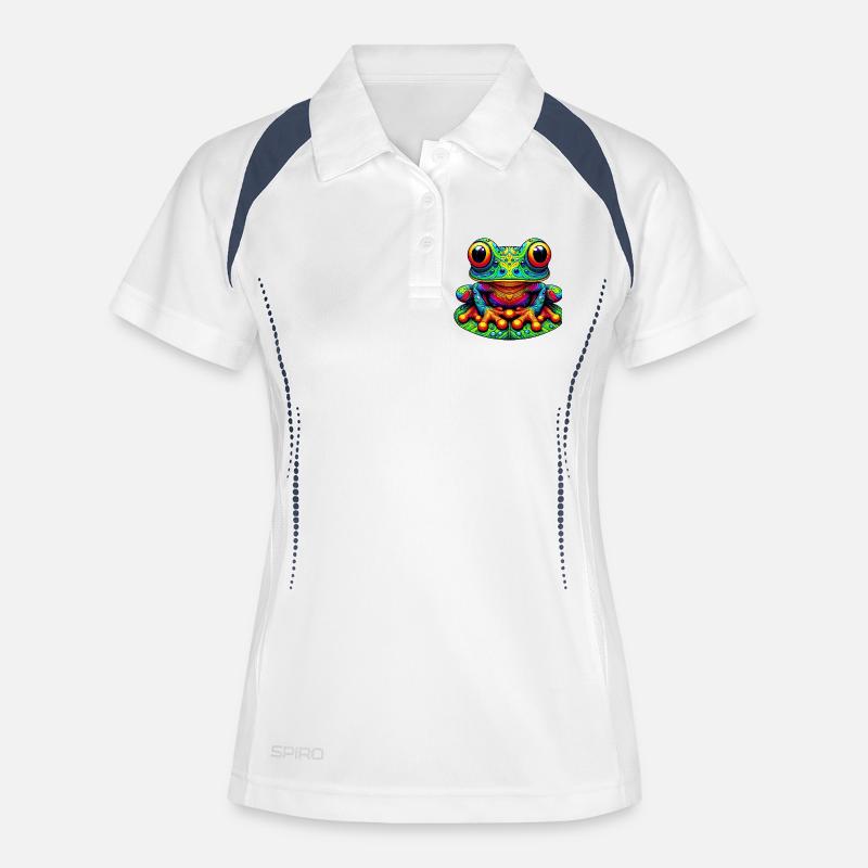 Frog - Women's Polo breathable - white/navy