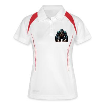 Gorille - Polo respirant Femme - blanc/marine - Devant