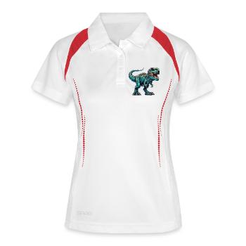 Dinosaure - Polo respirant Femme - blanc/marine - Devant