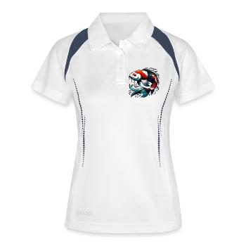 Carpe koï - Polo respirant Femme - blanc/marine - Devant