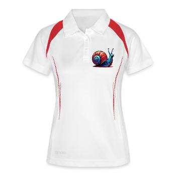 Escargot - Polo respirant Femme - blanc/marine - Devant