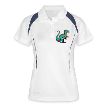 Dinosaure - Polo respirant Femme - blanc/marine - Devant