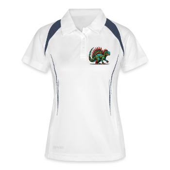 Dinosaure - Polo respirant Femme - blanc/marine - Devant