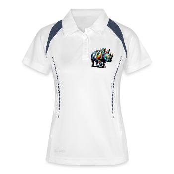 Rhinoceros - Women's Polo breathable - white/navy - Front