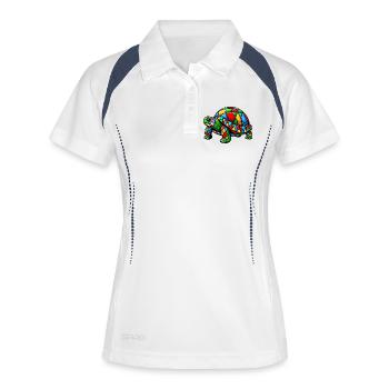Harlequin Tortoise - Women's Polo breathable - white/navy - Front