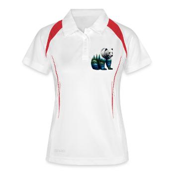 Ours - Polo respirant Femme - blanc/marine - Devant
