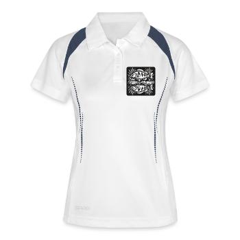 Perche, poisson, ange - Polo respirant Femme - blanc/marine - Devant