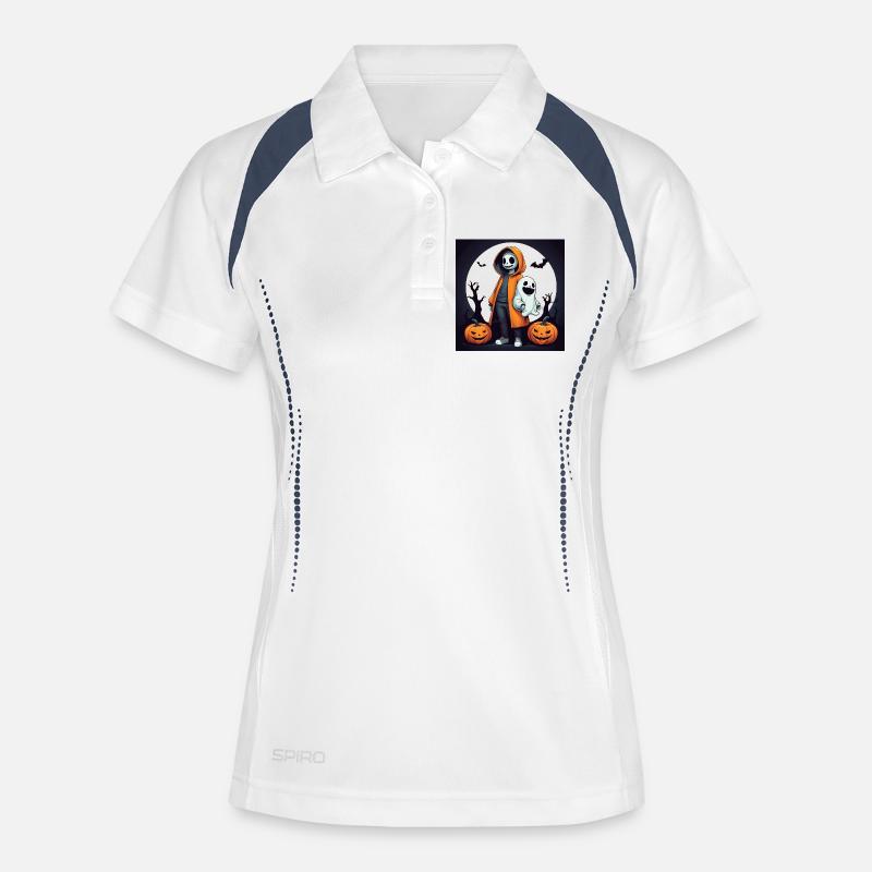Halloween Ghosts - Women's Polo breathable - white/navy