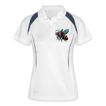 Abeille - Polo respirant Femme - blanc/marine - Devant