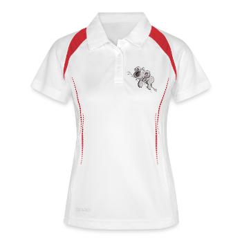 Drôle d’ours koala - Polo respirant Femme - blanc/marine - Devant