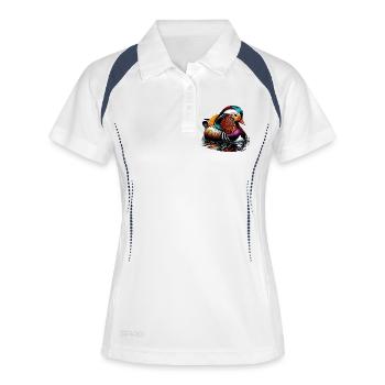 Mandarin duck - Women's Polo breathable - white/navy - Front