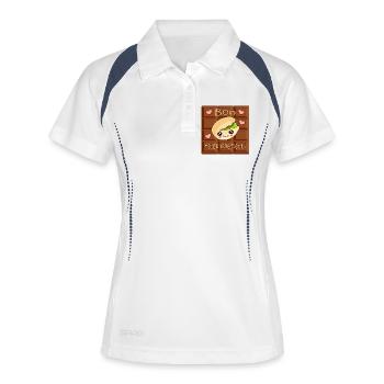 Bon rétablissement - Chocolat aux Pistaches - Polo respirant Femme - blanc/marine - Devant