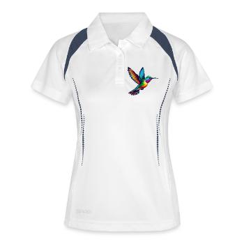 Colibri - Polo respirant Femme - blanc/marine - Devant