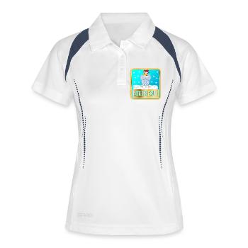 MIR IST KALT WINTER HÜHNER - Frauen Polo atmungsaktiv - Weiß/Navy - Vorne