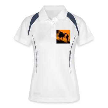 Wild Desert - Women's Polo breathable - white/navy - Front