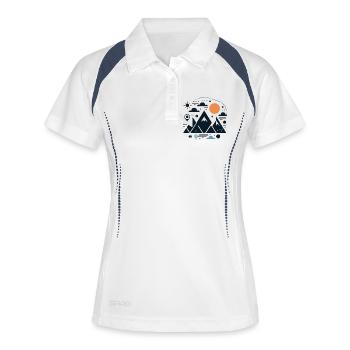 Mountains - Women's Polo breathable - white/navy - Front
