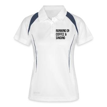 chant - Polo respirant Femme - blanc/marine - Devant