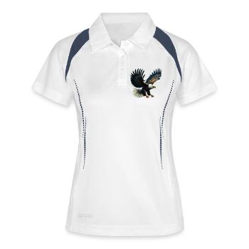 Aigle - Polo respirant Femme - blanc/marine - Devant
