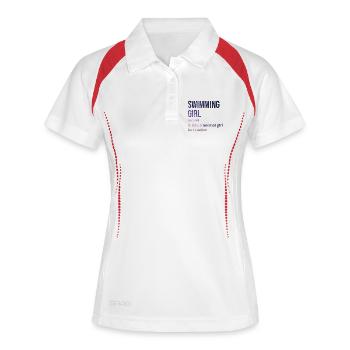 natation - Polo respirant Femme - blanc/marine - Devant