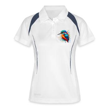 Martin-pêcheur - Polo respirant Femme - blanc/marine - Devant
