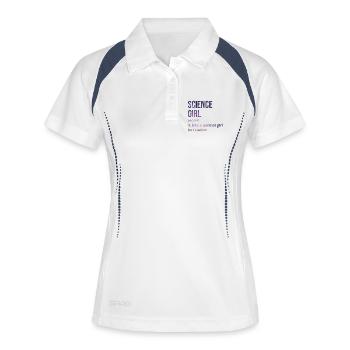 science - Polo respirant Femme - blanc/marine - Devant