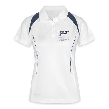 Sociologie Sociologie Sociologie - Polo respirant Femme - blanc/marine - Devant