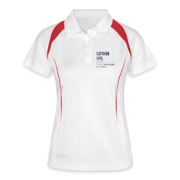 Lettonie Lettonie Lettonie - Polo respirant Femme - blanc/marine - Devant