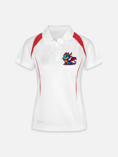 Dragon - Polo respirant Femme - blanc/marine