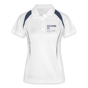 Science des données - Polo respirant Femme - blanc/marine - Devant