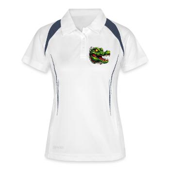 Alligator Crocodile - Polo respirant Femme - blanc/marine - Devant