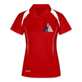 Warm minimalist mountain panorama - Women's Polo breathable - white/navy - Front