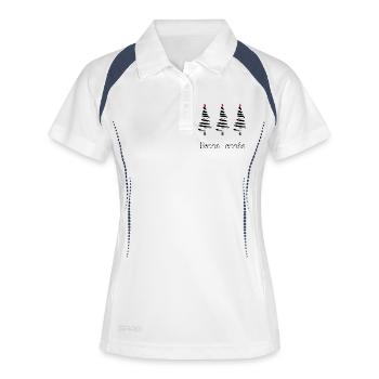 BONNE ANNEE. SAINT SYLVESTRE. MEILLEURS VOEUX - Polo respirant Femme - blanc/marine - Devant