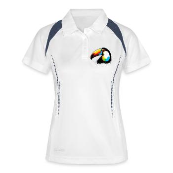 Toucan - Polo respirant Femme - blanc/marine - Devant