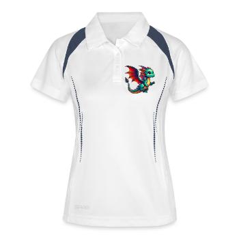 Dragon - Polo respirant Femme - blanc/marine - Devant