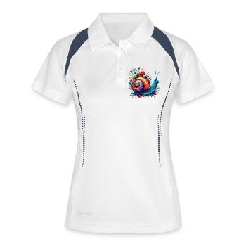 Snail - Women's Polo breathable - white/navy - Front