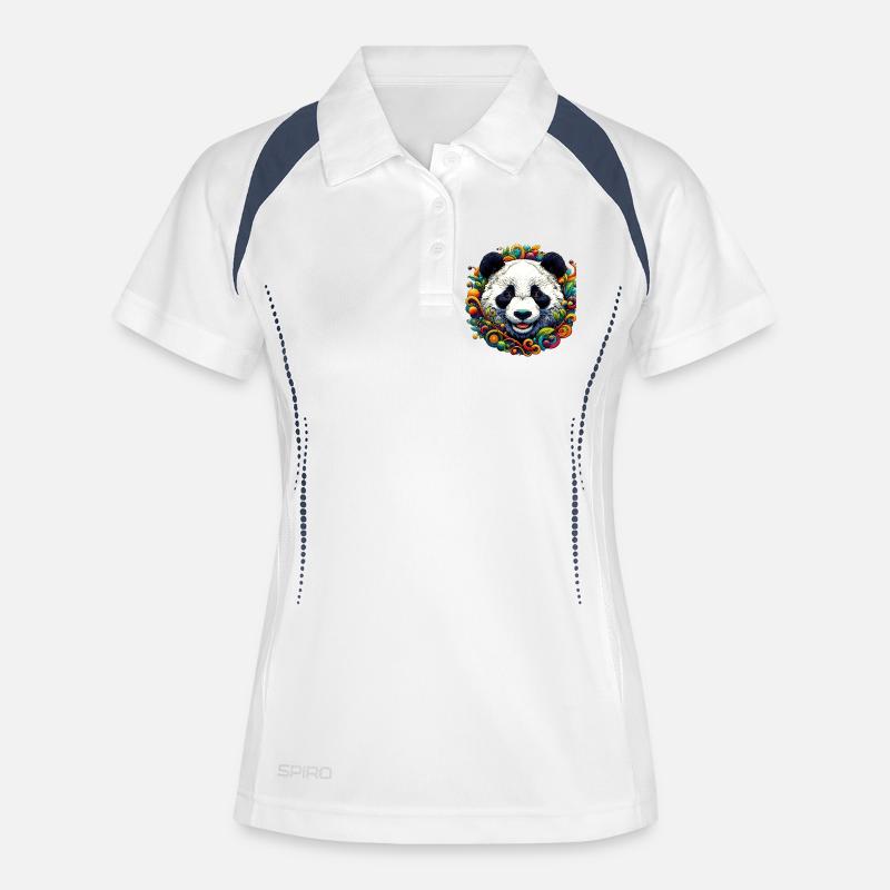 Panda - Women's Polo breathable - white/navy
