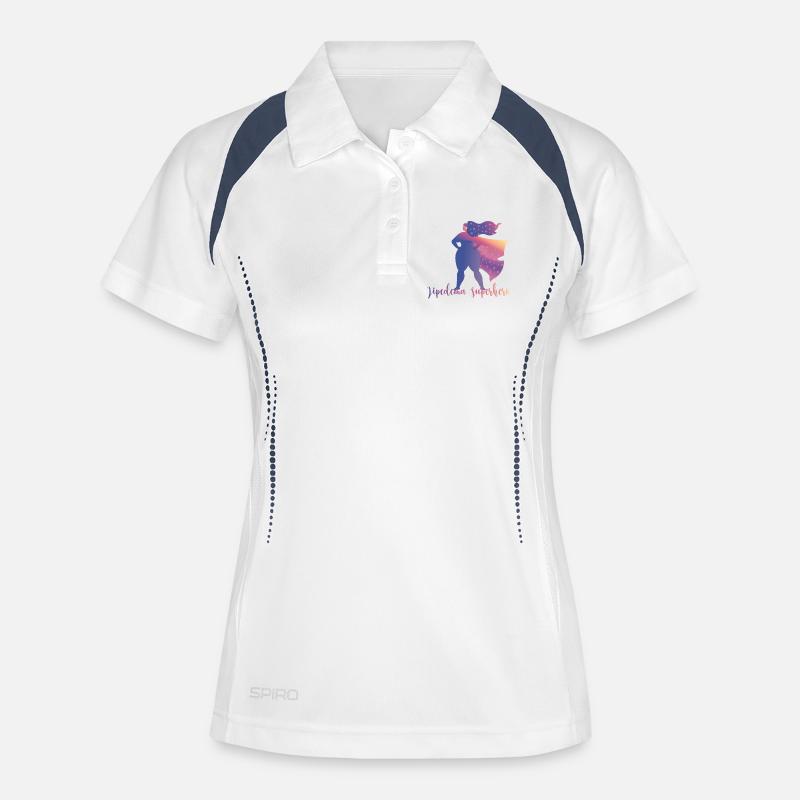Lipedema Superhero - Women's Polo breathable - white/navy