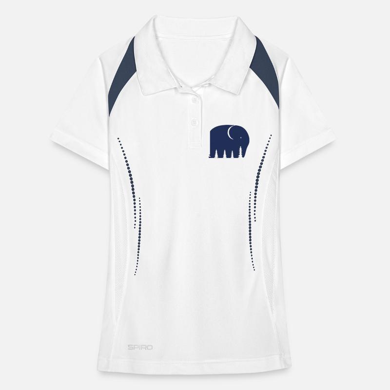 Un éléphant ou une forêt dans ce Fun Optical Illusi Polo respirant Femme