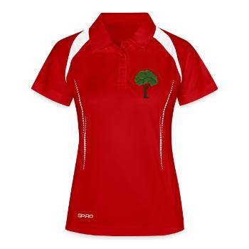 Baum - Frauen Polo atmungsaktiv - Weiß/Navy - Vorne